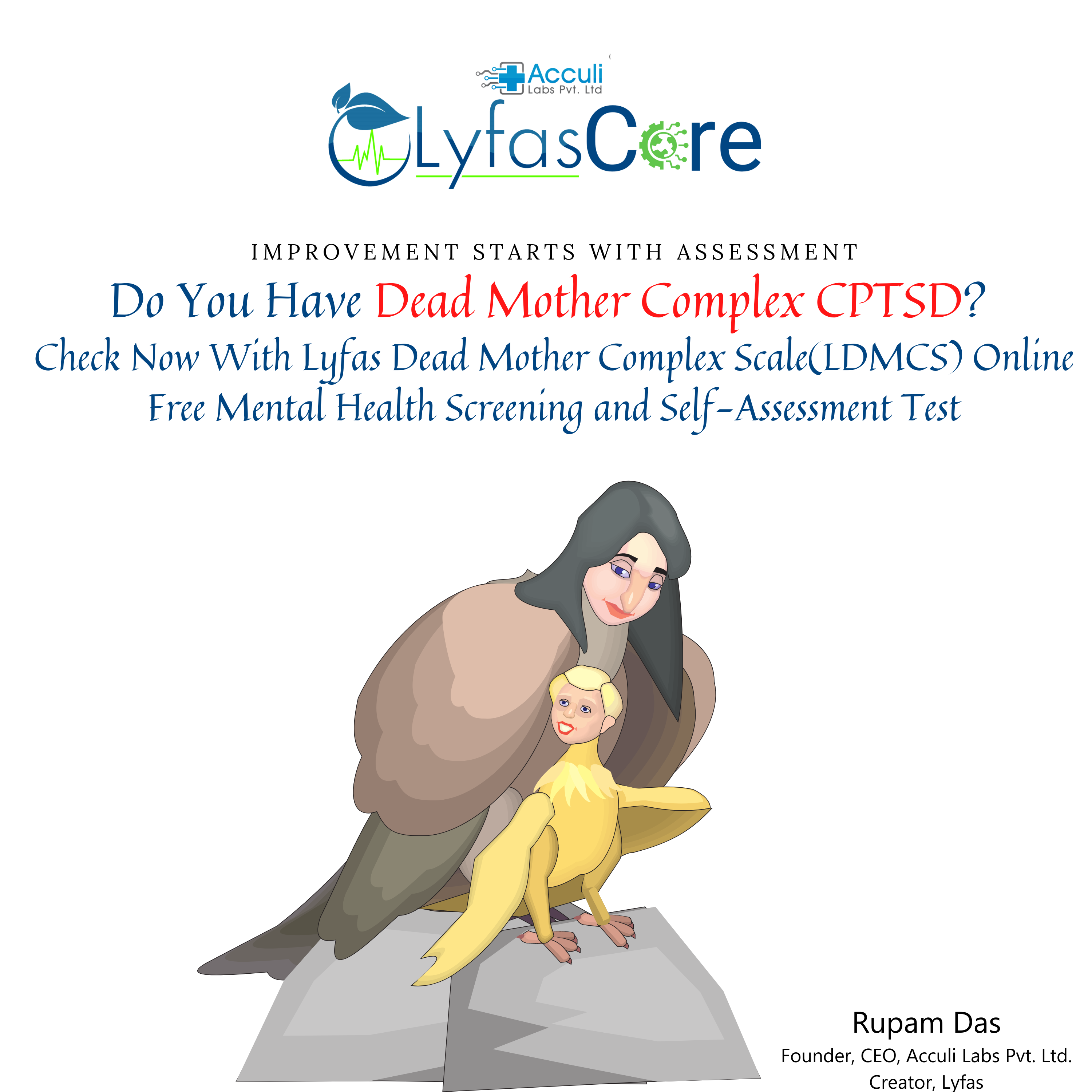 Do You Have Dead Mother Complex CPTSD? Check Now With Lyfas Dead Mother Complex Scale(LDMCS) Online Free Mental Health Screening and Self-Assessment Test